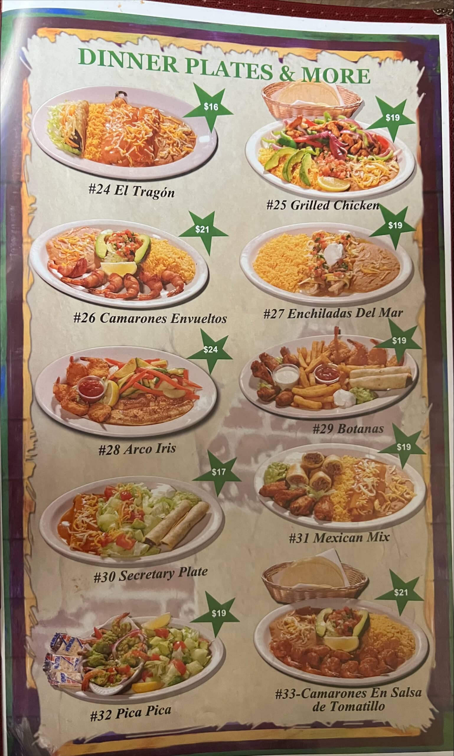 Menu - El Chilitos Mexican Restaurant